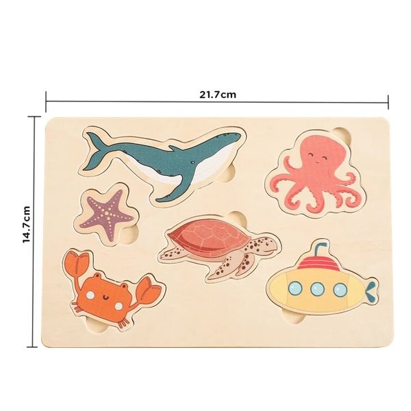 Bảng Đồ Chơi Giáo Dục Khám Phá Đại Dương Thông Minh Cho Bé Gỗ Cao Cấp GAPI - TOY07