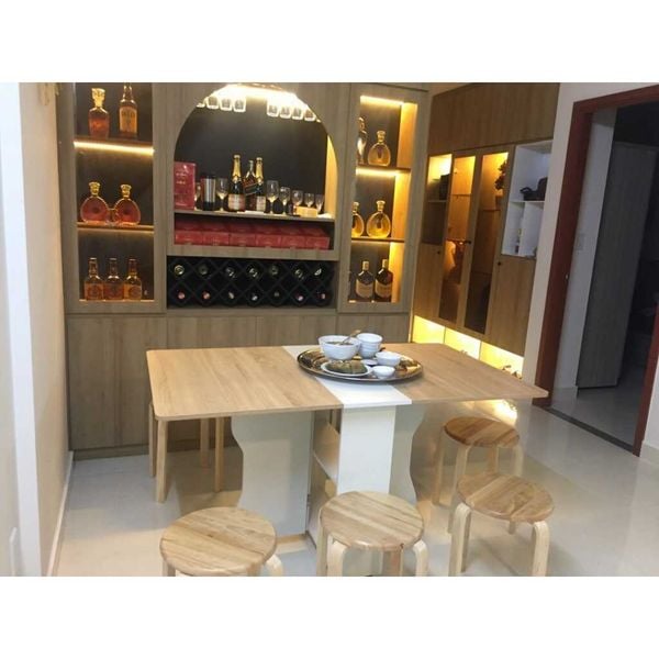 Bàn Ăn Thông Minh Gấp Gọn Gỗ MDF Hiện Đại GAPI - BATM5