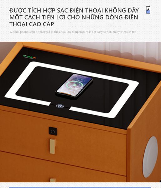 Tab Đầu Giường Thông Minh Bọc Da Sang Trọng, Hiện Đại GAPI - GA32 - Hết hàng