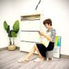 Tủ Giày Thông Minh GAPI Mutil 3 Tầng Màu Trắng Phối Gỗ - GP112