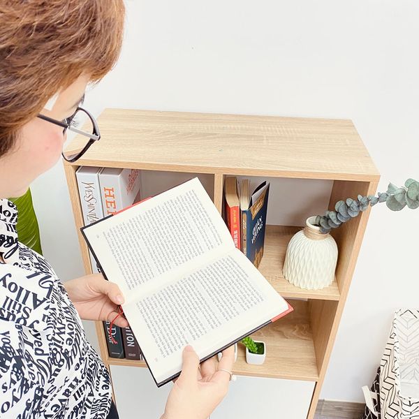 Tủ Sách Đa Năng GAPI Màu Gỗ Phối Trắng - GP106