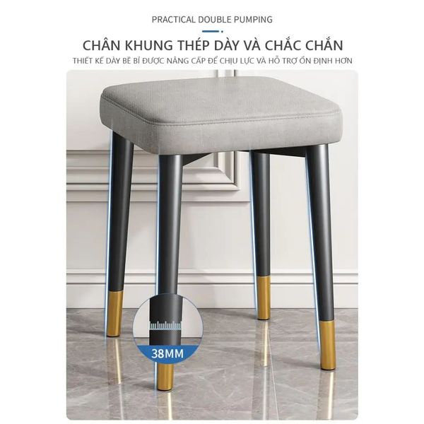 Ghế Đẩu Trang Điểm Nhỏ Gọn, Hiện Đại GAPI - GN66