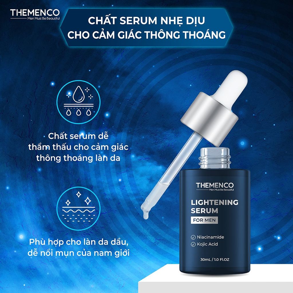Serum hỗ trợ giúp giảm thâm sau mụn Lightening Serum 30ml Themenco