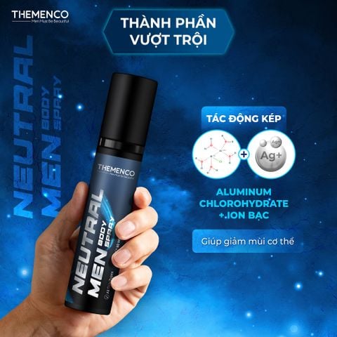 Xịt giảm mùi cơ thể không mùi dành cho Nam giới Neutral Men Body Spray 50ml Themenco