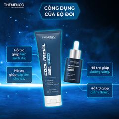 Combo Sữa rửa mặt Cool Facial Gel 120mL và Serum hỗ trợ giúp giảm thâm Lightening Serum 30mL