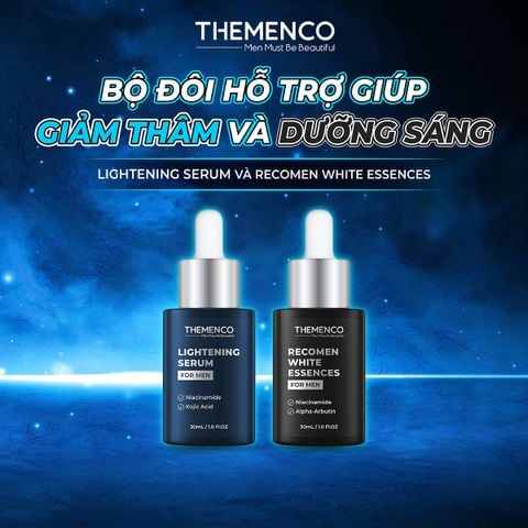Combo Serum hỗ trợ giúp giảm thâm Lightening Serum 30mL và Tinh chất hỗ trợ dưỡng sáng Recomen White Essences  30mL