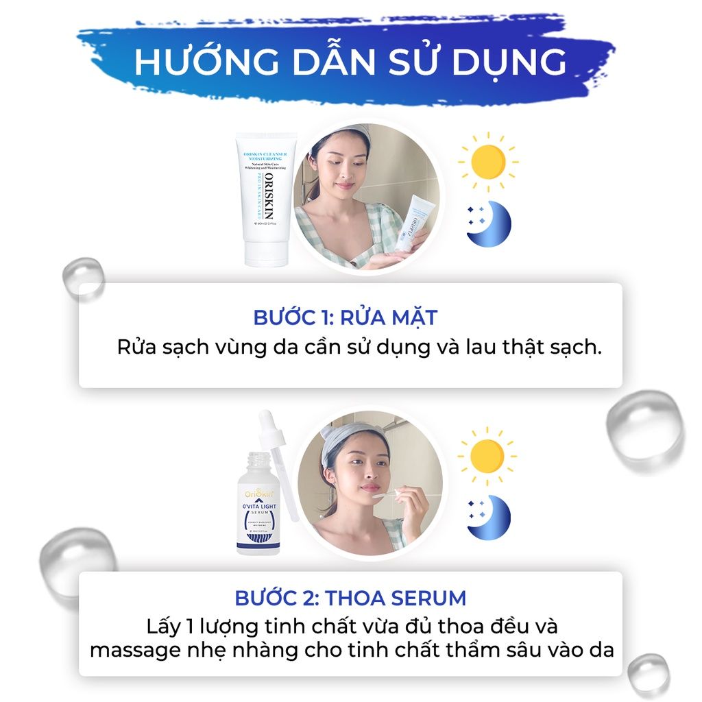 Serum Mờ Thâm Trắng Da Kiềm Dầu Se Khít Lỗ Chân Lông Oriskin O’vita Light Serum 30ml