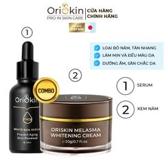 Bộ Kem Nám Tàn Nhang Dưỡng Trắng Mờ Thâm Kem Oriskin Melasma Whitening Cream 20ml Và Serum Oriskin White Skin Serum 30ml