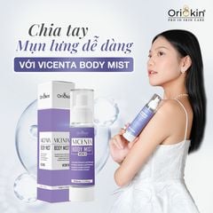 Xịt Mụn Lưng , Ngực , Giảm Mụn Sưng , Mụn Viêm , Mụn Trứng Cá , Giảm Viêm Nang Lông Nữ  Oriskin Vicenta Body Mist  100ml