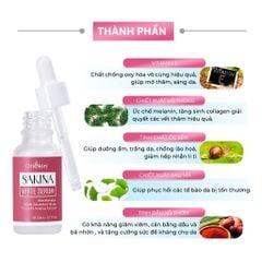 Serum Mờ Thâm Nách, Thâm Vùng Bẹn, Mông, Thâm Đầu Gối, Khuỷu Tay, Khử Mùi Vùng Nách Oriskin Sakina White Serum 30ml