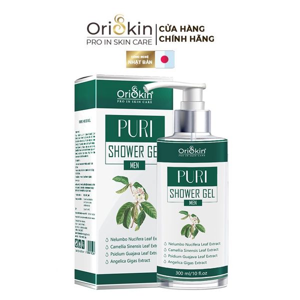 Sữa Tắm Hỗ Trợ Ngăn Ngừa Mụn, Viêm Nang Lông, Làm Sạch Sâu Bụi Bẩn, Dành Cho Nam Oriskin Puri shower Gel 300ml