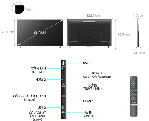 QLED Tivi 4K TCL 55C725 55 inch Smart Android TV