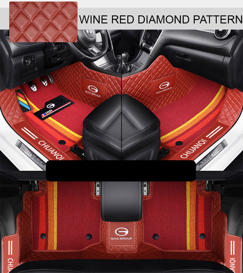 WINE RED DIAMOND PATTERN