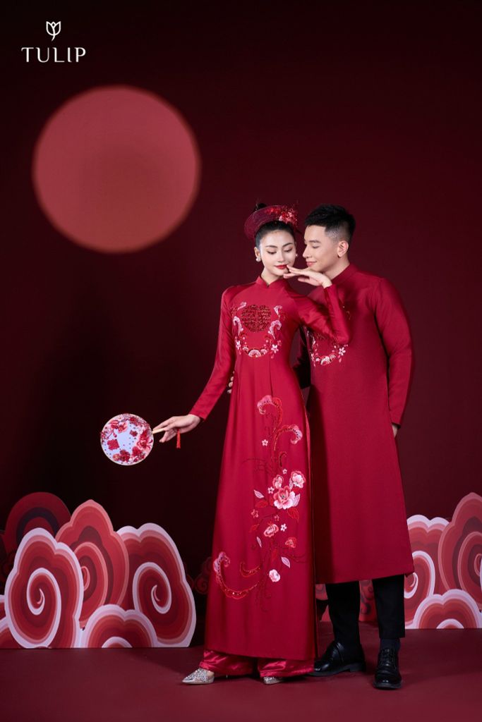 ÁO DÀI ĐÔI SONG HỶ