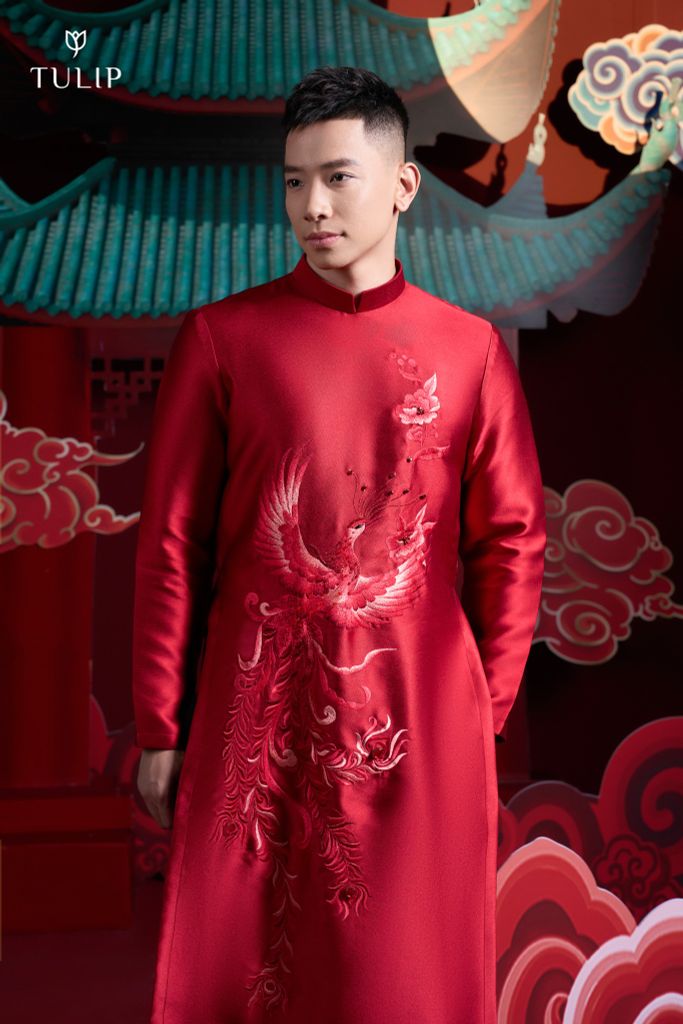 ÁO DÀI ĐÔI PHƯỢNG HOÀNG SONG PHI