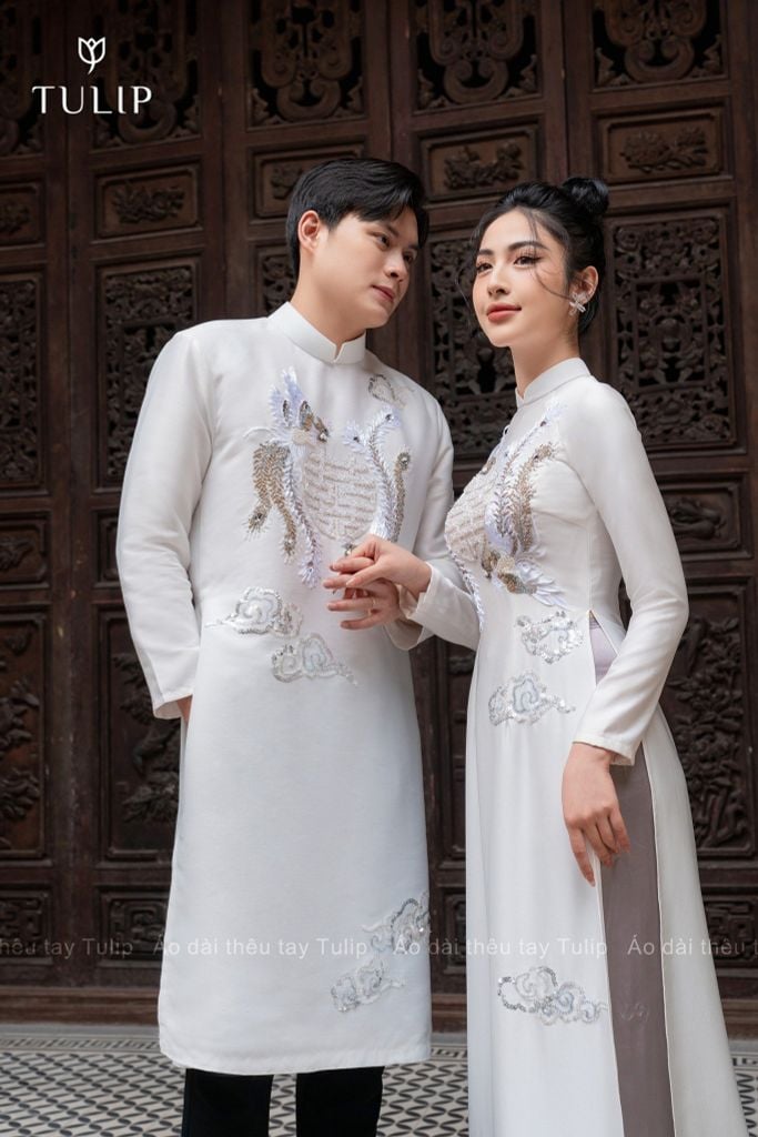 ÁO DÀI ĐÔI SONG HỶ