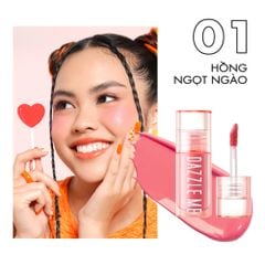 Kem Má Hồng DAZZLE ME  Chống Thấm Nước Và Mồ Hôi Ửng Hồng Tự Nhiên Heart-Melt Creamy Liquid Blush