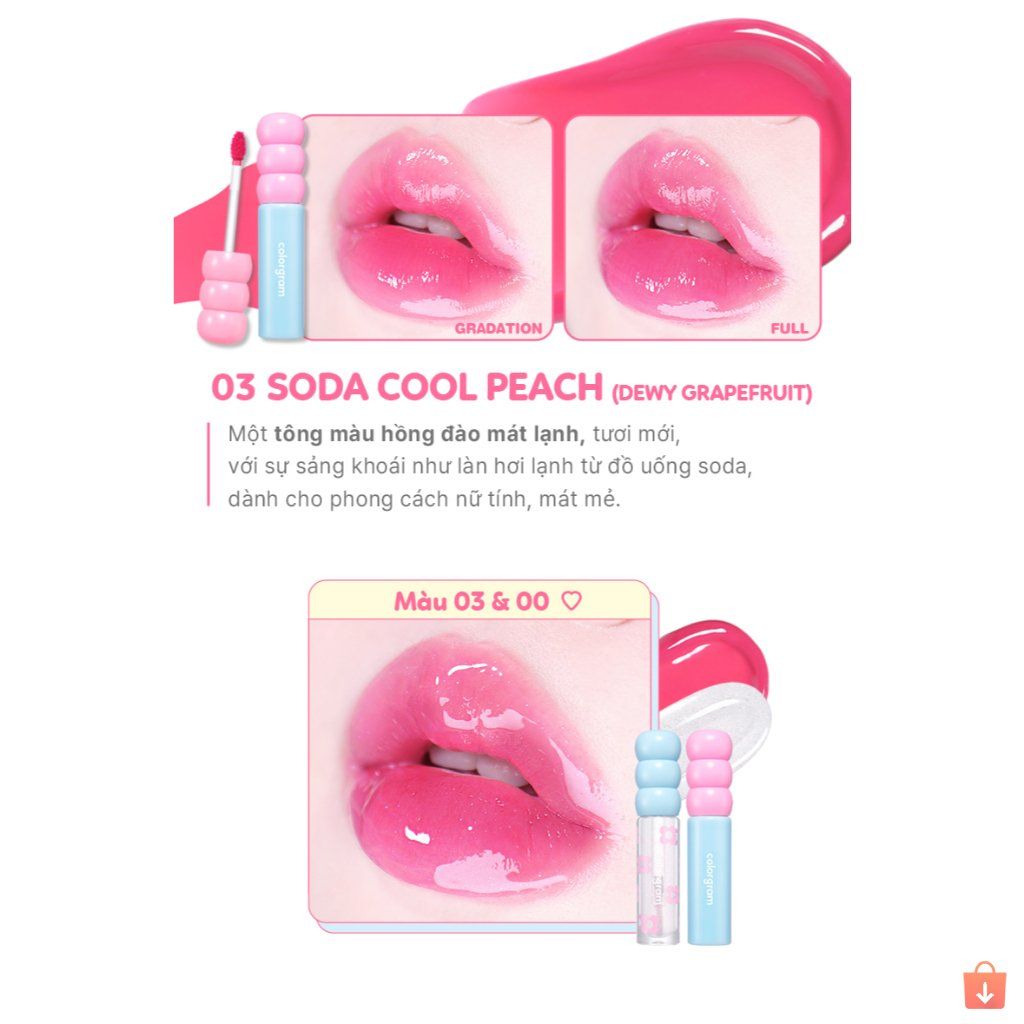 Son tint bóng căng mọng đôi môi Colorgram Fruity Glass Tint 3g
