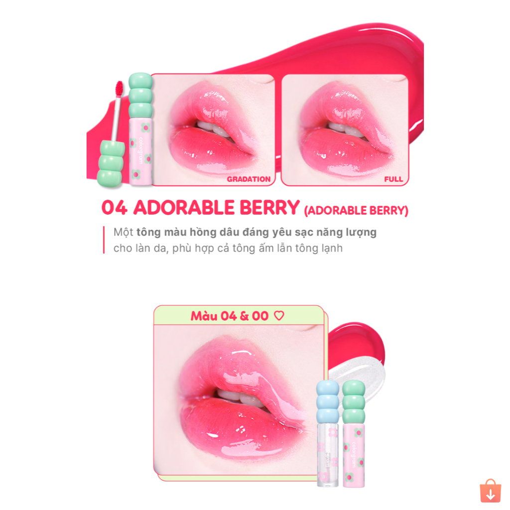 Son tint bóng căng mọng đôi môi Colorgram Fruity Glass Tint 3g