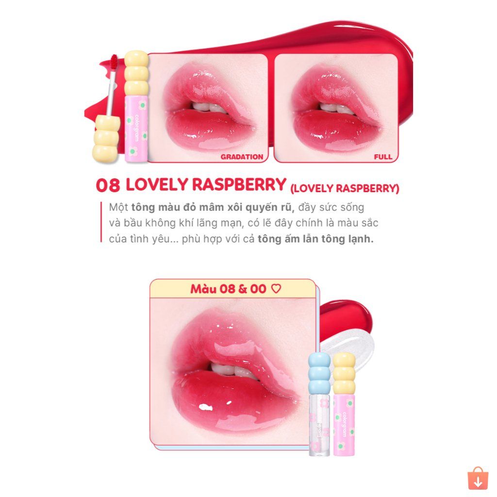 Son tint bóng căng mọng đôi môi Colorgram Fruity Glass Tint 3g
