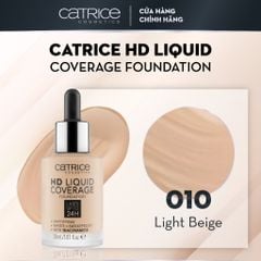 Kem nền Catrice HD Liquid Coverage Foundation che phủ tự nhiên tạo độ mịn màng cho da 30ml