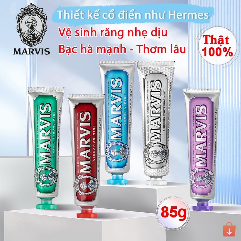 Kem Đánh Răng Marvis Loại Bỏ Mảng Bám Vết Ố Vàng Làm Trắng Răng