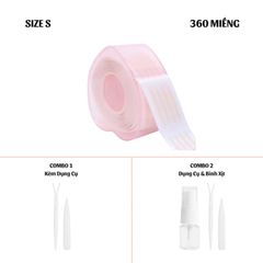Miếng Dán Kích Mí Cherry Hình Trái Tim Không Cần Keo 360 Miếng
