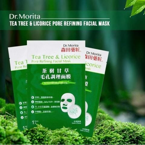 Mặt Nạ Dr.Morita Làm Dịu, Cải Thiện Lỗ Chân Lông To 30g Tea Tree & Licorice Pore Refining Facial Mask
