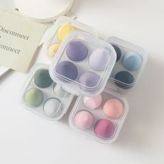 Bông Mút Tán Nền Đa Năng Cherry TrioStyle chất liệu mềm mịn tạo lớp nền căng bóng tự nhiên nhiều màu sắc (hộp 4 mút)