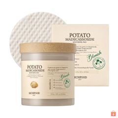 Toner Pad làm dịu và sáng da SKINFOOD Potato Madecassoside (Hộp 60 miếng)