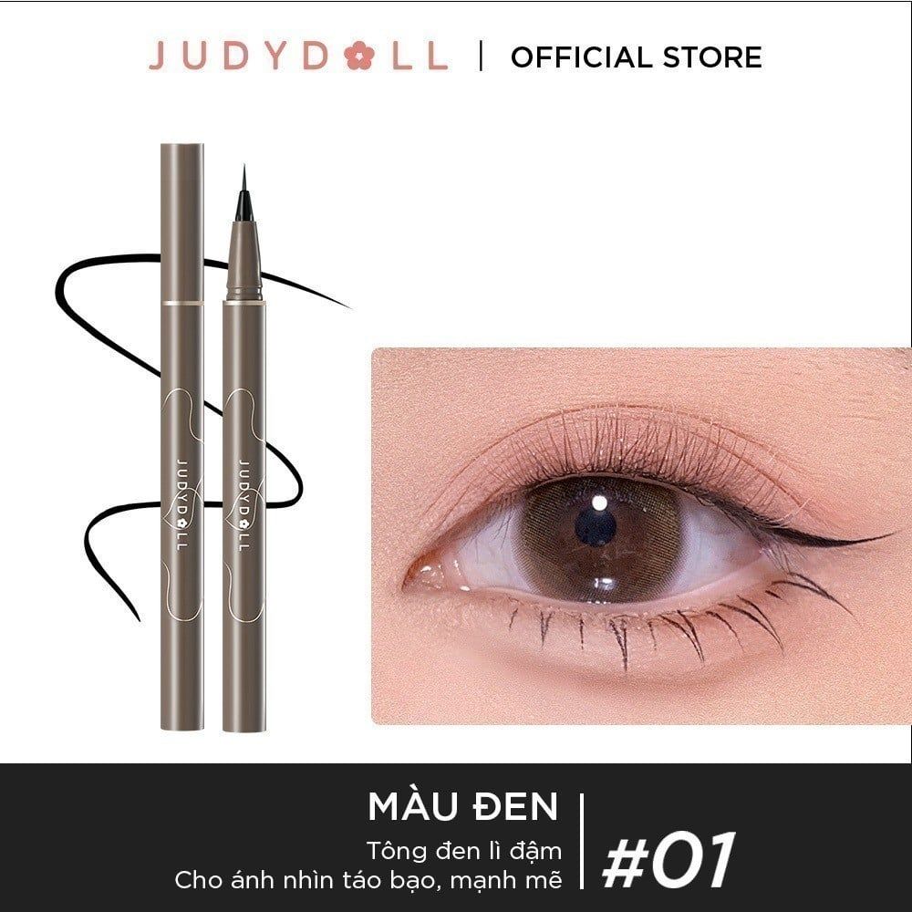 Bút kẻ mắt nước JUDYDOLL Siêu mảnh Slim liquid eyeliner Chống nước Lâu trôi Không lem 0,014mm