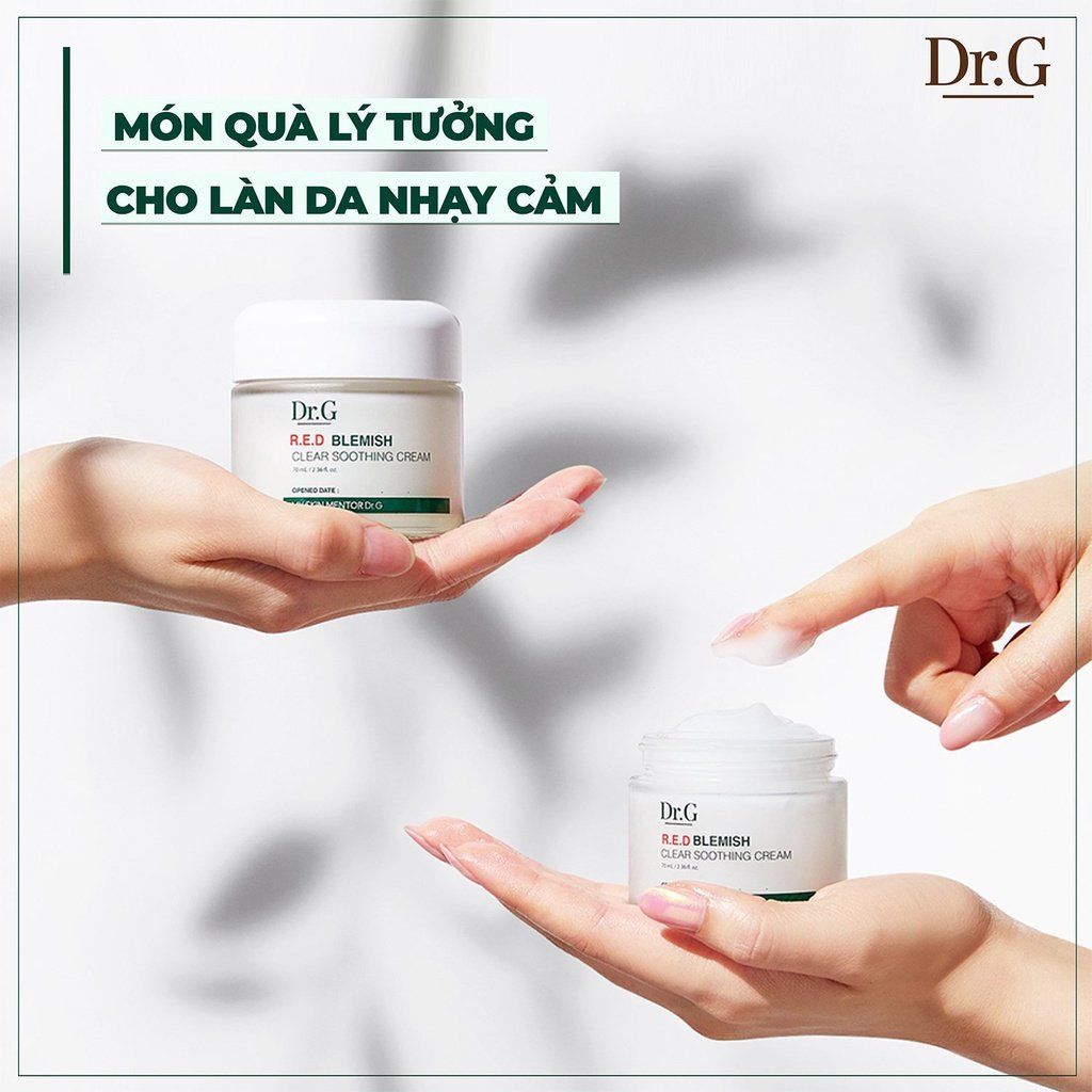 Kem dưỡng ẩm và phục hồi Dr.G/ DrG/ Drg R.E.D Blemish Clear Soothing Cream/ Moisture Cream 70ml