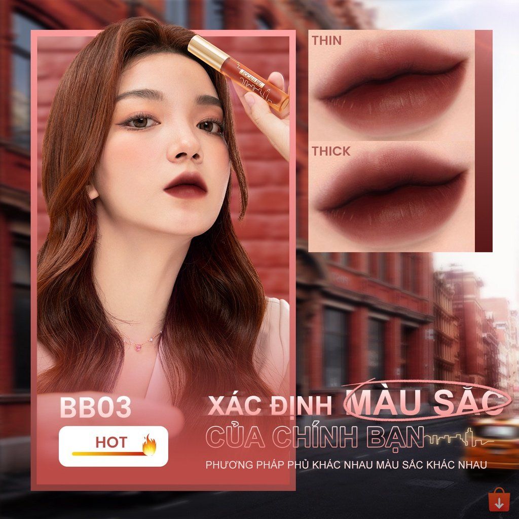 Son Nhung Lì Focallure Dưỡng Ẩm Lâu Trôi Mềm Mịn Cấp Ẩm 2.6g