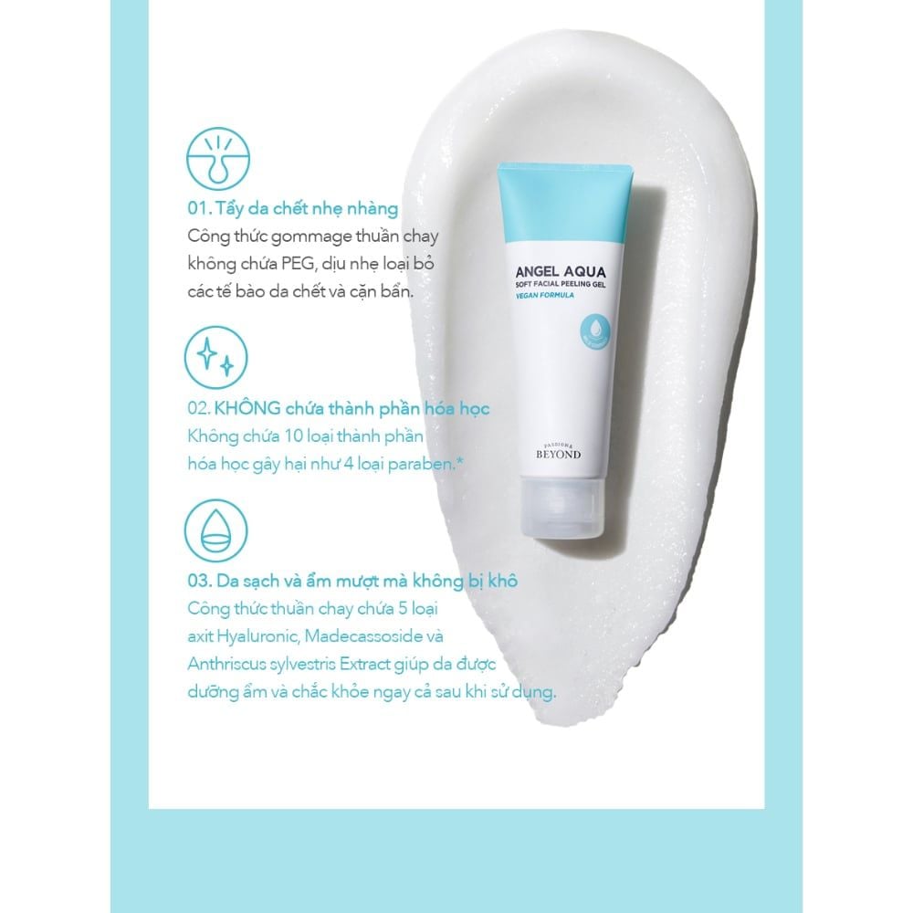 Tẩy tế bào vật lý thuần chay Beyond Angel Aqua Peeling Gel 100ml( lẻ 1 tuýt)