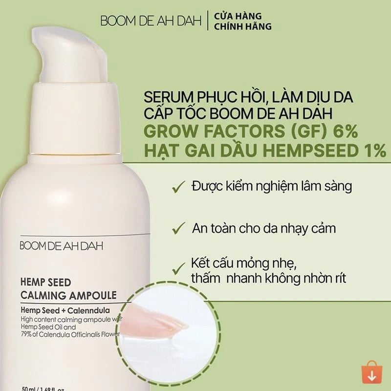 Tinh Chất Dưỡng Dưỡng Trắng, Cấp Ẩm, Làm Dịu, Cải Thiện Độ Đàn Hồi & Săn Chắc Da BOOM DE AH DAH 50ml