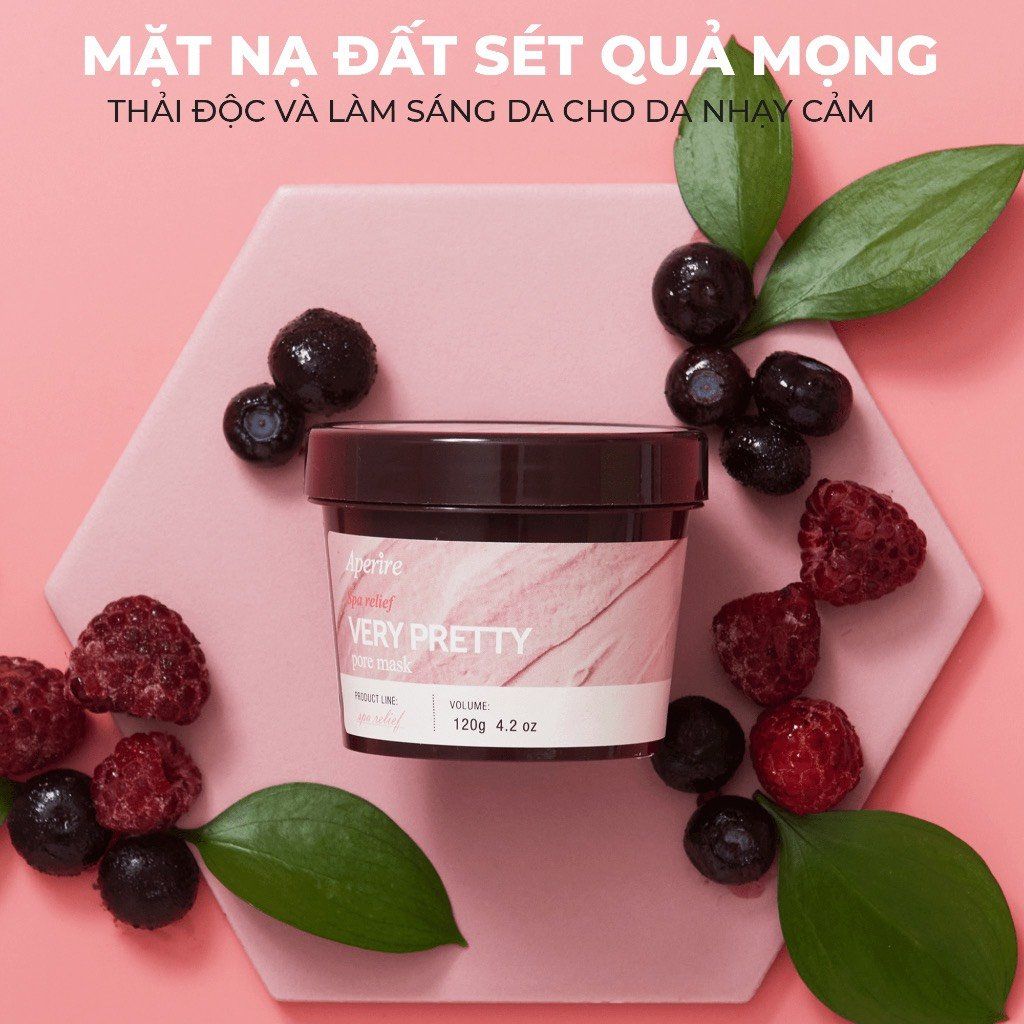 Mặt Nạ Đất Sét Aperire Spa Relief Pore Mask Loại Bỏ Dầu Nhờn, Thu Nhỏ Lỗ Chân Lông, Thư Giãn, Làm Dịu Da 120g