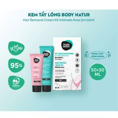 Kem Tẩy Lông Mặt, Body, Bikini, Làm Mềm Da, Nhạt Màu Lông Body Natur Cream Hair Removal Cream 200ml