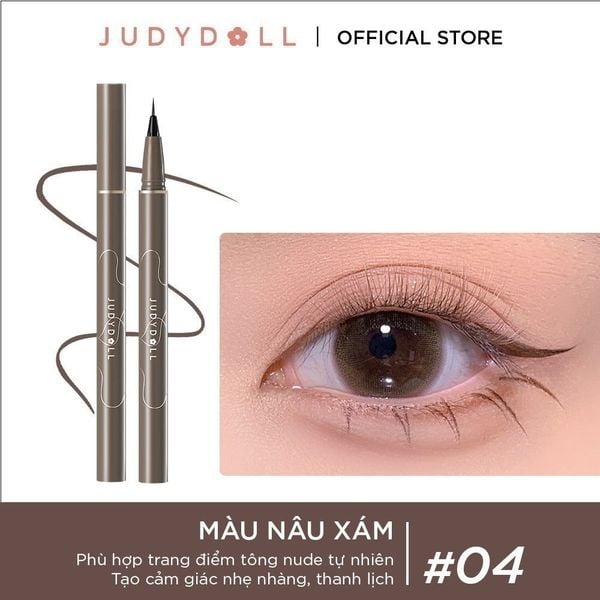 Bút kẻ mắt nước JUDYDOLL Siêu mảnh Slim liquid eyeliner Chống nước Lâu trôi Không lem 0,014mm