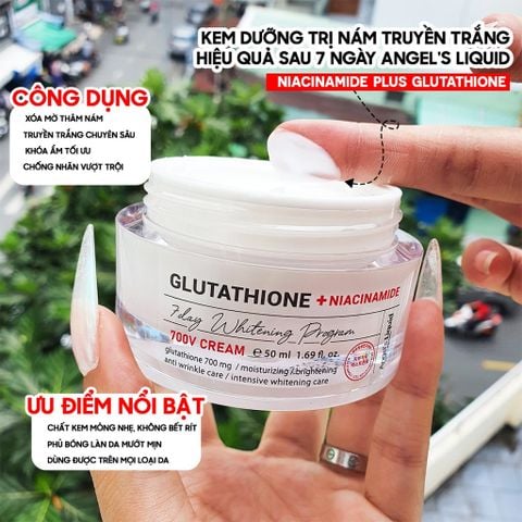 Kem dưỡng trắng Angel's Liquid Glutathione + 5% Niacinamide 7 day whitening program 700v cream 50ml