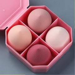 Bông Mút Tán Nền Đa Năng Cherry TrioStyle chất liệu mềm mịn tạo lớp nền căng bóng tự nhiên nhiều màu sắc (hộp 4 mút)