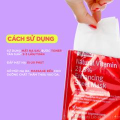 Mặt nạ cấp ẩm, dưỡng sáng đều màu da By Wishtrend Natural Vitamin 21.5% Enhancing Sheet Mask 23ml