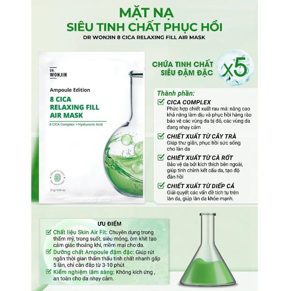 Mặt Nạ Wonjin Cấp Ẩm, Làm Dịu, Cung Cấp Collagen 27g/ 30g