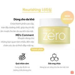 Sáp Tẩy Trang Zero Banila Co Clean It  100g Đủ Màu Original Purifying Revitalizing Nourishing