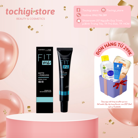 Kem Lót Kiềm Dầu Ngăn Xuống Tông SPF 20 Fit Me Primer Matte+Poreless Maybelline New York