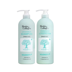 Bộ Dầu Gội Xã Phục Hồi Và Ngăn Ngừa Gàu Voudioty Biotin & Collagen Sofetening Moisturizing Anti - Dandruff ( Xanh Dương)