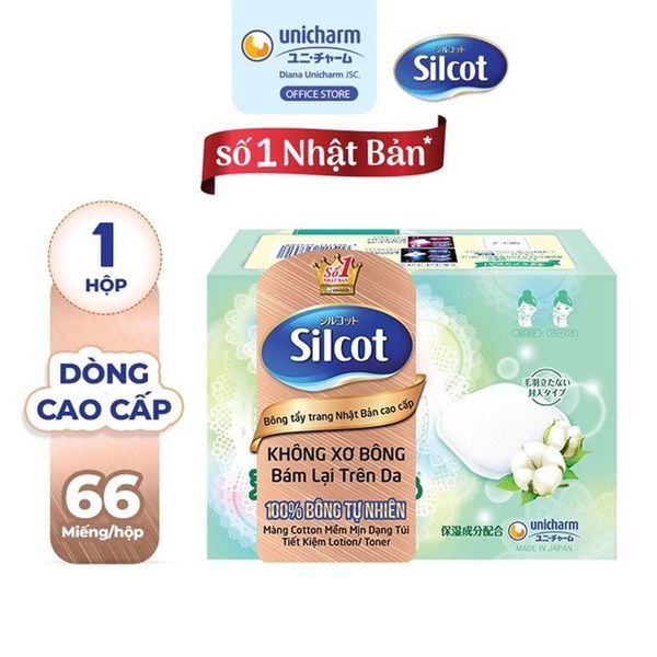 Bông Tẩy Trang Silcot Cao Cấp Hộp 66 Miếng