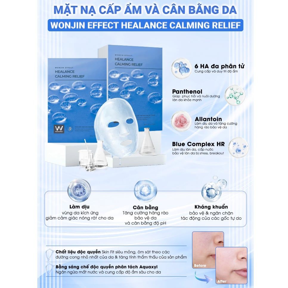 Mặt Nạ Wonjin Cấp Ẩm, Làm Dịu, Cung Cấp Collagen 27g/ 30g