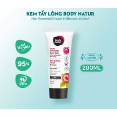Kem Tẩy Lông Mặt, Body, Bikini, Làm Mềm Da, Nhạt Màu Lông Body Natur Cream Hair Removal Cream 200ml