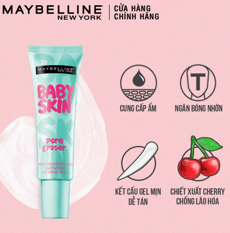Kem lót mịn da che khuyết điểm Maybelline New York Baby Skin Pore Eraser Primer 22ml