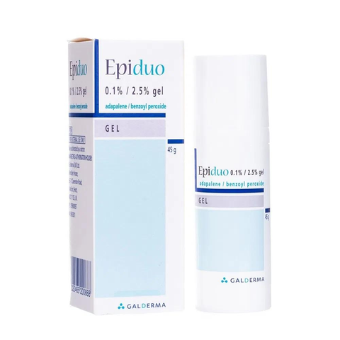 Kem trị mụn viêm, mụn mủ, mụn trứng cá Galderma Epiduo Gel 15g